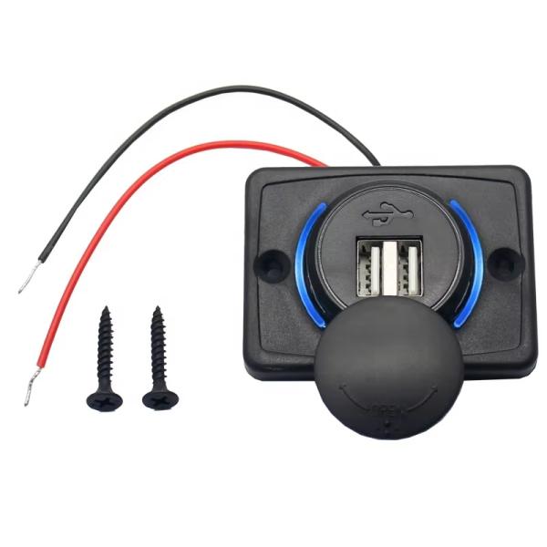 Chargeur USB Bus 12v 24v QC3.0 LED Tricolore Station de Recharge USB pour VR