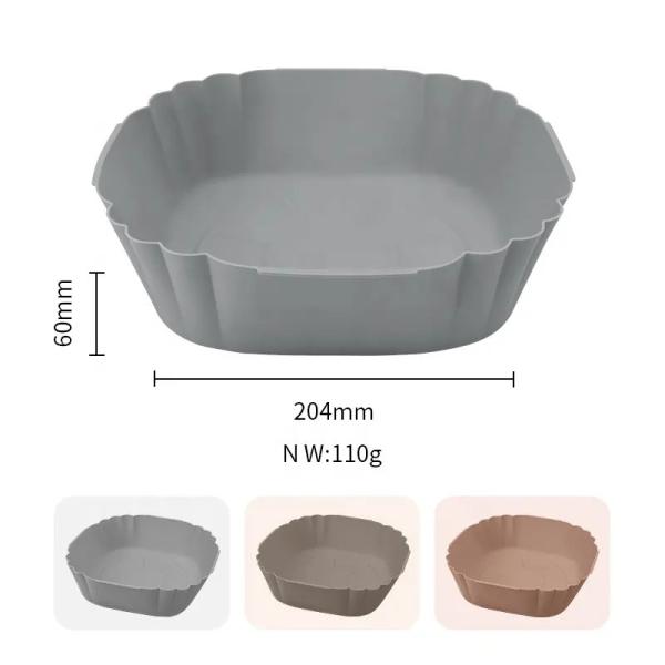 Поднос силикона Fryer воздуха Oilproof непахучий, теплостойкие лотки выпечки силикона