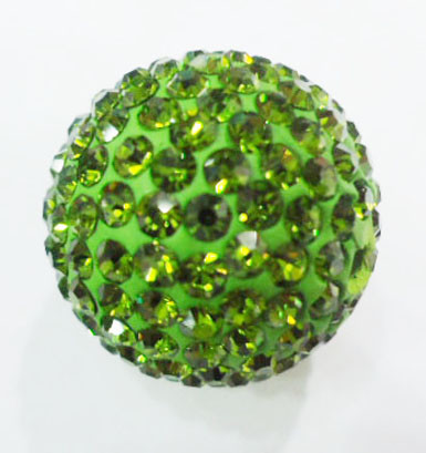 OEM Colorful Fancy Clay Shamballa Bead / Crystal Pave Beads Jewelry