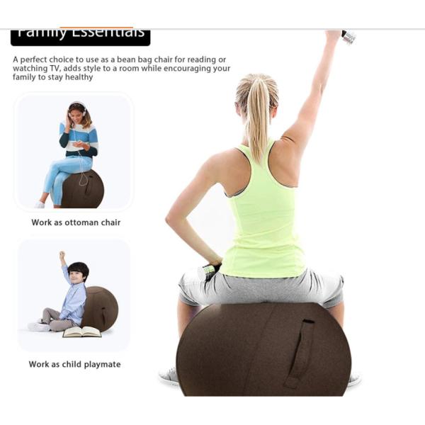 Покрытие для йоги из льняного материала для офиса, тренажерный зал, равновесие, упражнения, надувный ПВХ мяч