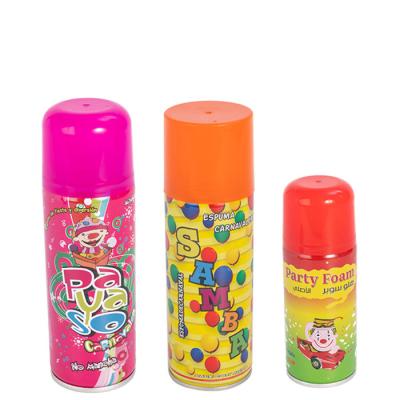 Colorful Foam Snow Aluminium Spray Can Bottles 250ml Dia 45mm For Festival Decoration