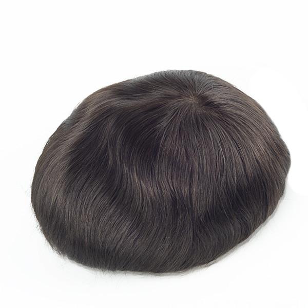 Système de cheveux humains à bonnet moyen 8x10, systèmes de cheveux réels, aspect naturel