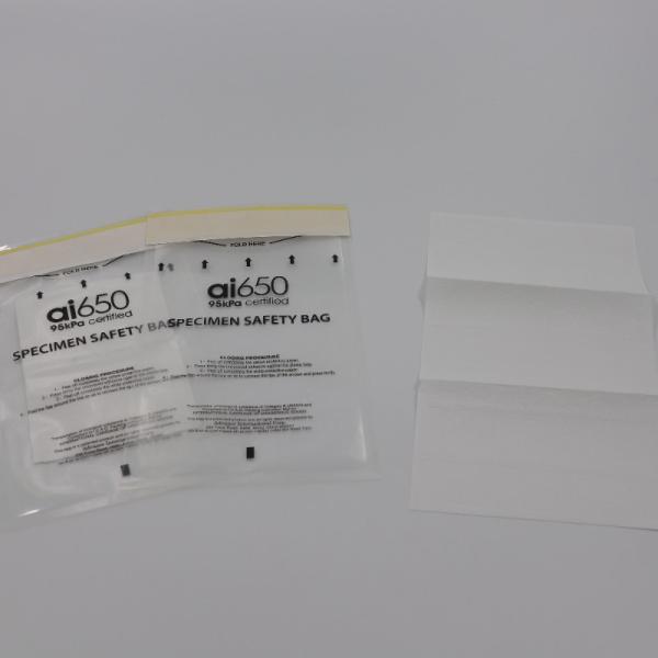LDPE Recyclable Biohazard Lab Bags With Document Pouch