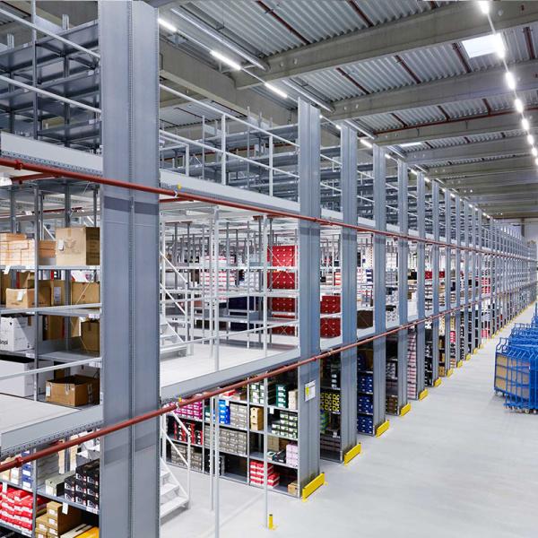 3 Tier Mezzanine Racking System Steel Warehouse Shelving SGS