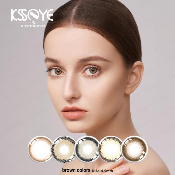 14mm Natural Colored Hyperopia Hazel Green Contact Lenses For Black Eyes
