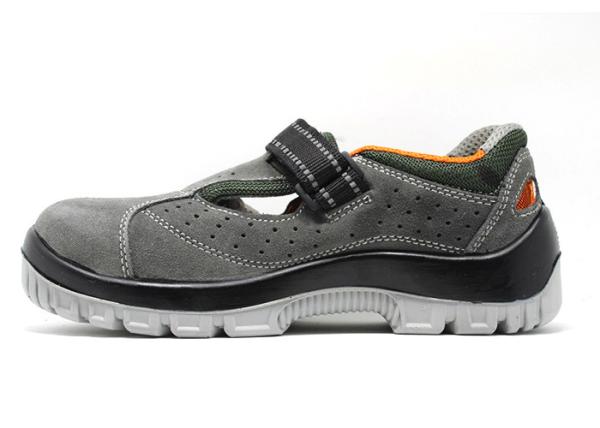 Summer Steel Toe Double Density Steel Toe Work Shoes , PU Outsole Steel Toe Cap Sandals