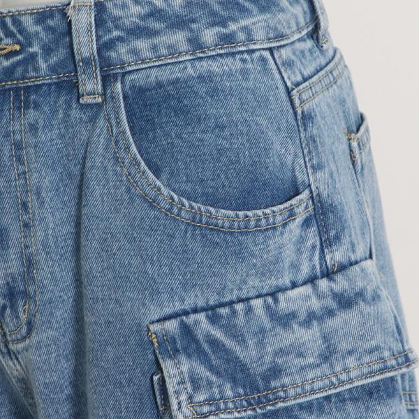 Cotton Denim Oversized Hiphop Embroiled Baggy Loose Men's Jeans for Sustainable Style