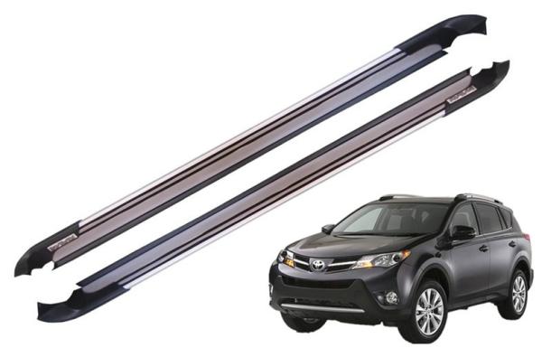 Barras de passo laterais de liga de alumínio de tipo asiático para Toyota RAV4 2013 2014 2016 2017
