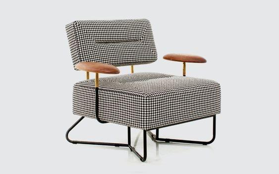 Upholstery Fiberglass Arm Chair QT Chair Powder Coated Steel Frame