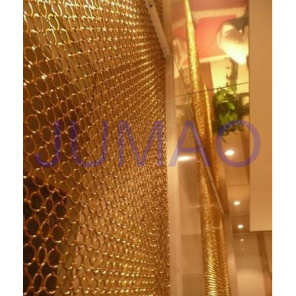 Sun Ray Proof Metal Ring Curtain Facade Cladding For Hotels / Exhibition