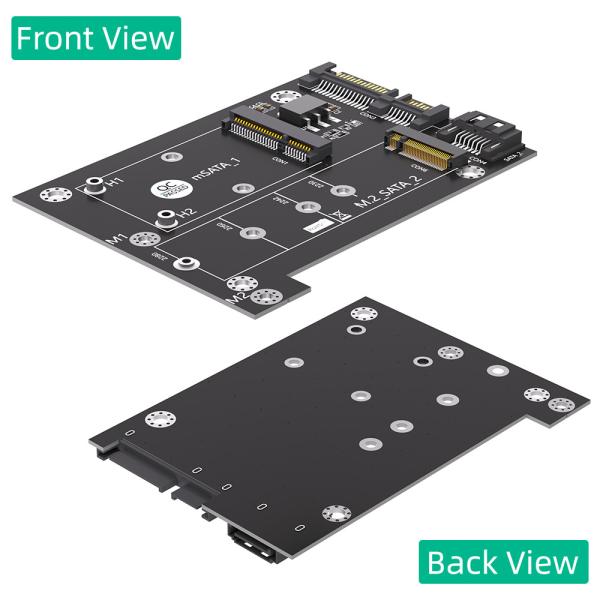 MSATA to Dual SATA3 Converter Adapter Card for Upgrade Version 2 in 1 M.2 NGFF SSD