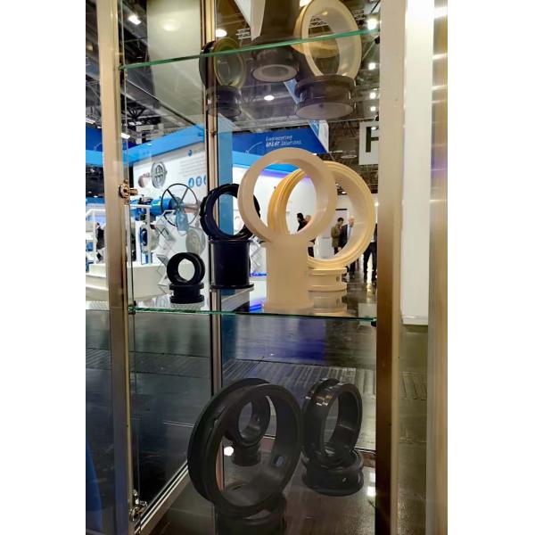 White Rubber NBR Valve Seat Long Lifespan Tongue - And - Groove Seat Design