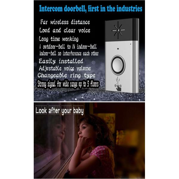 Серебряный/золотой цвет функцию разговора беспроводной дверной колокол