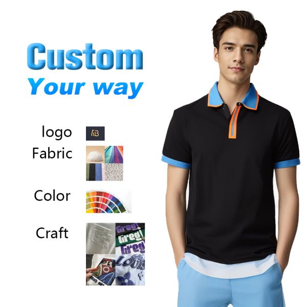 Wholesale Uniform Blank Men's Polo Shirts Custom Embroidered Logo Polo T Shirts