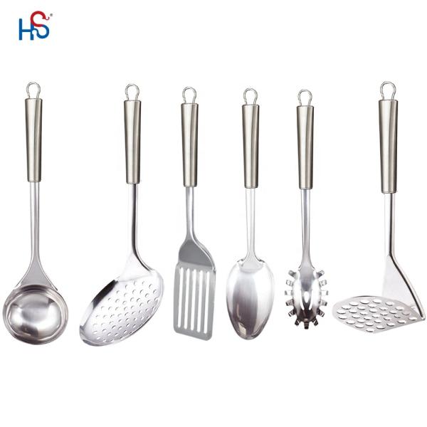 Stainless Steel Utensils Set for Kitchen Cooking OEM Logo Metal Accessories Tools