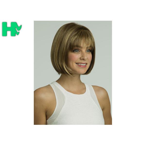 12 Inch Short Top Quality Synthetic Red No Weft Bob Natural Hair Wigs