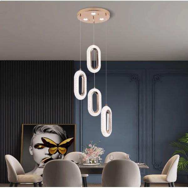 Nordic light luxury living room restaurant entrance chandelier high-end creative bedroom lamp led chandelier full set of home lighting