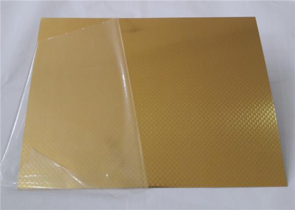 Gold Mirror Embossed Aluminum Sheet , Embossed Aluminum Panels Construction Usage