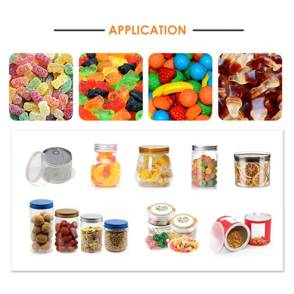 Biscuit Jar Multihead Weigher Filling Machine Plastic Jar And PET Can Cookie Packaging Machine