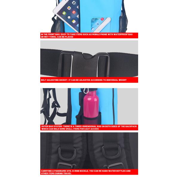 рюкзака сухой сумки спорта PVC 30L 28x62cm цвет водоустойчивого изготовленный на заказ