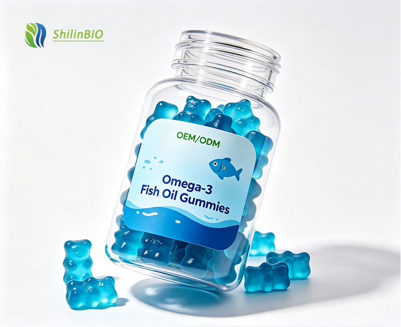 SLBIO Private Private Label Omega-3 Fish Oil Gummies EPA DHA Support Brain Eye Bone Health  for Adults Teenagers