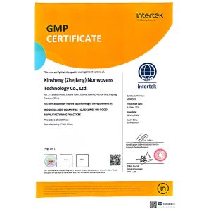 Xinsheng Nonwovens Technology Ltd. Certifications