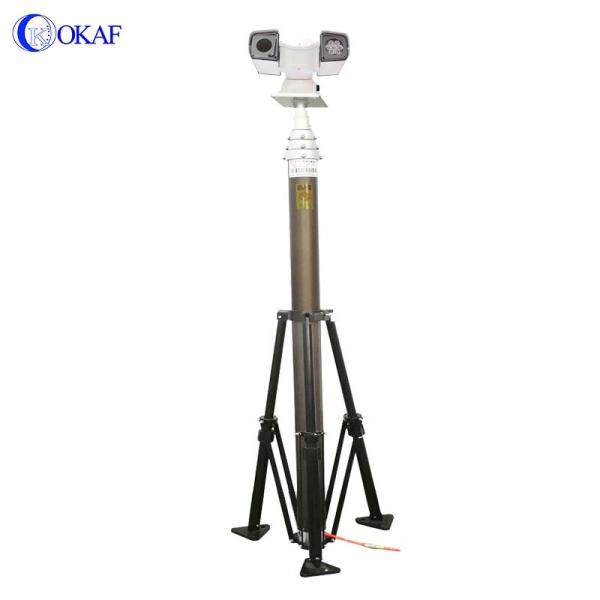 Aluminum 4.2M 5.7M 120N Pneumatic Telescopic Antenna Mast