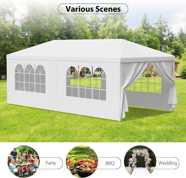 Outdoor Wedding Party Tent Camping Shelter Gazebo Canopy Removable Sidewalls Easy Set Gazebo BBQ Pavilion Canopy