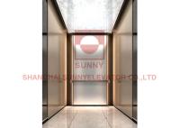1600kg Mirror Etched Machine Room Less Elevator Center Opening Door