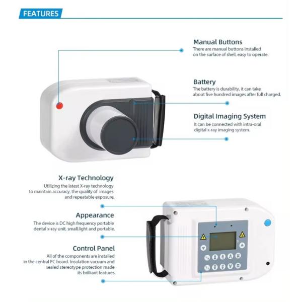 Light Weight Handheld Dental X Ray Camera Pets Use Mobile Dental X Ray Machine