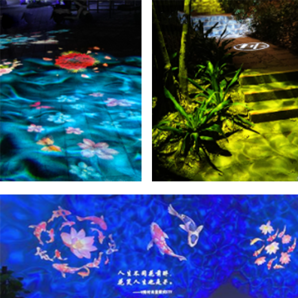 Advertising Outdoor 600w 1000 Watt LED Logo Gobo Ocean Water Wave Projection Light Gobo Projector