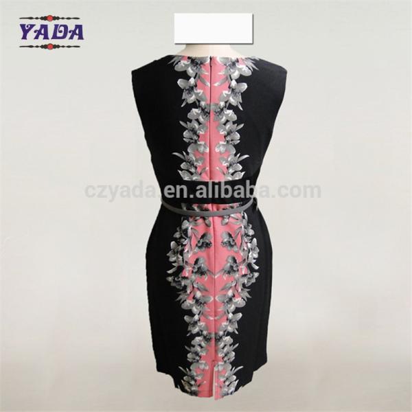Необычный полиэстер спандекс новый дизайн леди неформальная женская одежда напечатать платье для женщин