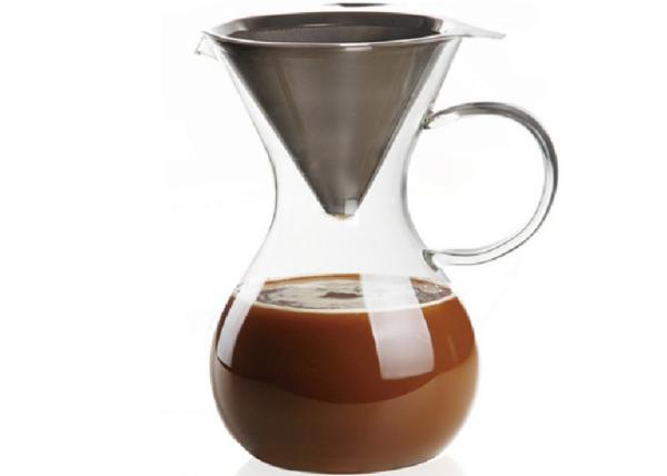 Food Grade Pour Over Antique Glass Coffee Pots For Cold Brew Coffee , Sample Available