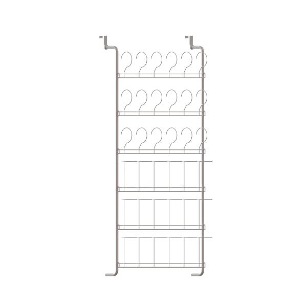 Door Back Barber Shop 6Layers Wig Display Stand Wall Mount Metal