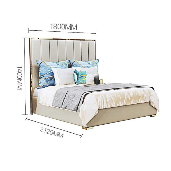 Wholesale Luxury Modern High Headboard Leather Soft Bed SZ-LU004