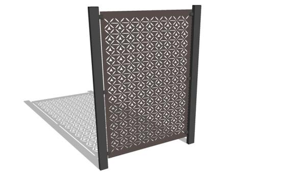 Square Aluminium Profile Gate Fireproof Outdoor Aluminum Estate Gates