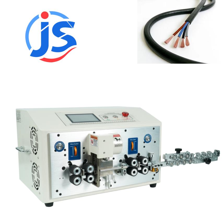 8 Wheel Automatic Accelerated Version Double-Layer Round Sheathed Cable Stripper and Cutter Multi-core Cable Stripping Machine