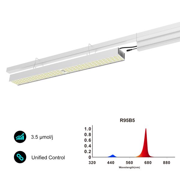 HPS Replacement Commercial Greenhouse Lighting High Efficiency 3.5umol/J R95B5 Spectrum