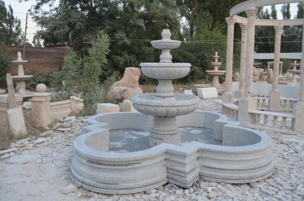 Outdoor Decoration White Marble Stone Water Fountain