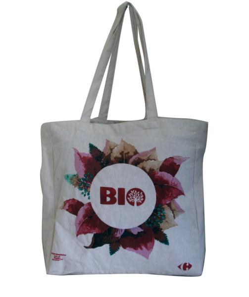 Natural color Eco linen  fabric personized printing Tote bag