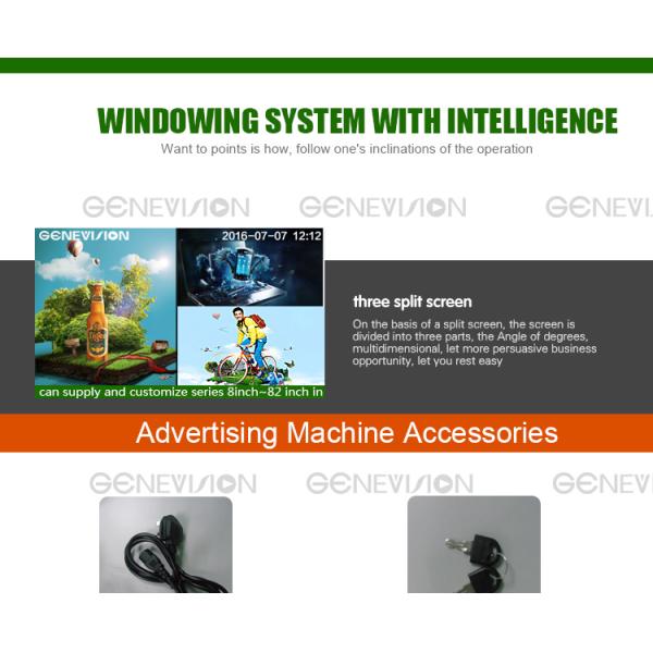 21.5 inch advertising digital signage player display / cell phone charging kiosk android OS