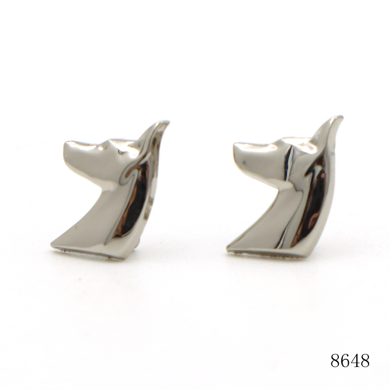 Silver Plating Bag Cap Hat Metal Label Small Animal Head Logo Custom Metal Logo Plate for Decorations