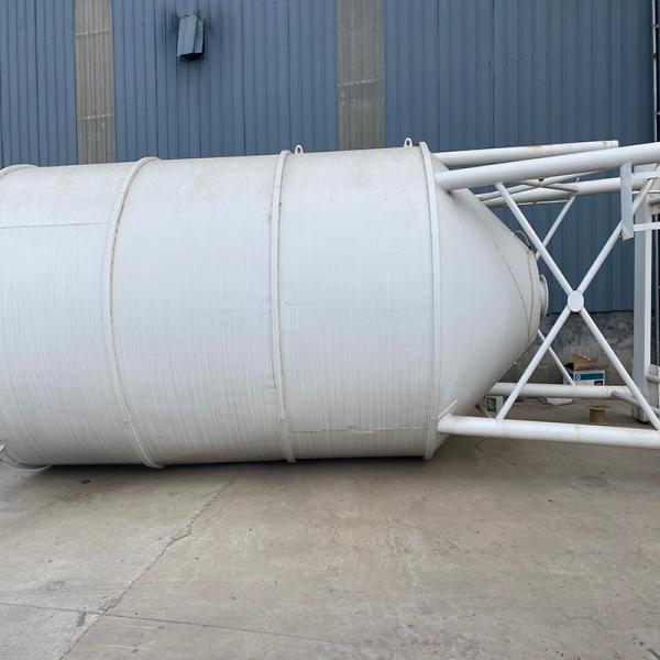 100 Tonnes Cement Storage Tank 80 Ton Concrete Plant Silo White Blue