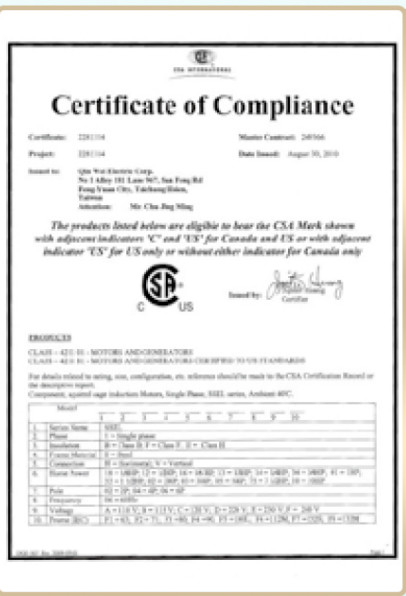 Astong Motor (Anhui) Co., Ltd. Сертификации