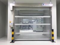 Quadro de aço inoxidável de portas de PVC totalmente transparente