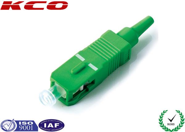 SM SC / APC Simplex Fiber Optic Connectors 0.2dB Low Insertion Loss with RoHS
