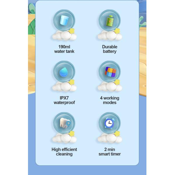 Mini Kids Portable Travel Household USB Recharge Oral Irrigator For Teeth Cleaning