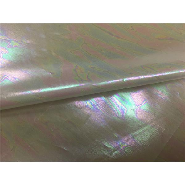 Shining Dream Cream Color Garment Leather Fabric 0.07mm For Light Or Wadded Coated