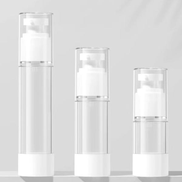 Wholesale Plastic 15ml 30ml 50ml Airless Pump Bottles with Vacuum Fine Mist Sprayer and Lotion Pump