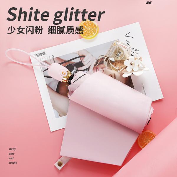 Japanese Small Fresh Three Fold Vinyl Advertising Umbrella with Customized Color